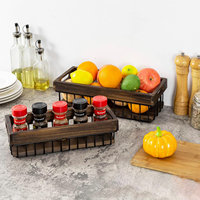 Boîtes de rangement en bois extra-larges faites à la main, paniers d'organisation de cuisine, paniers de comptoir, caisses gigognes, panneaux muraux, étagères - Grande Vente