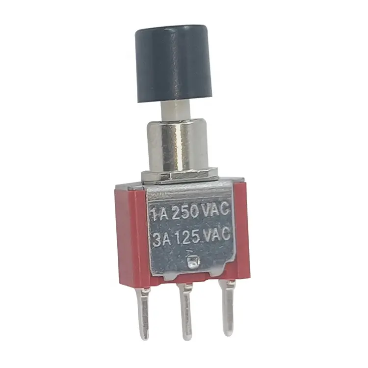 Interruptor momentâneo de pressão ac250v, elétrico vertical, redefinição, micro com 2 posições, 3 pinos, interruptor liga/desliga