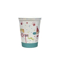 Gobelets en papier jetables à paroi simple imprimés clown - Épais, durables, pour usage quotidien, fête, boissons pour les rassemblements