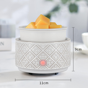 Diffuseur de <span class=keywords><strong>cire</strong></span> électrique en céramique à carreaux, brûleur d'arômes à brancher, chauffe-<span class=keywords><strong>cire</strong></span> parfumée <span class=keywords><strong>pour</strong></span> bougies d'intérieur, <span class=keywords><strong>pour</strong></span> la décoration et les senteurs. - Product Image 6