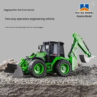 HuiNa HN1579 9-Kanal Ferngesteuerter Zweiweg-Schaufelbagger Baufahrzeug 1:14 Elektrische Simulation USB-Kabel-Ladegerät
