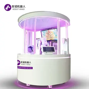 Máquina automática popular de sorvete de alimentos congelados, máquina de venda automática de sorvete macio de autoatendimento