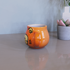 Grosir kustom karakter desain 3D Kawaii kopi perlengkapan minum lucu <span class=keywords><strong>Grumpy</strong></span> wajah kartun hewan cangkir lucu oranye harimau kucing cangkir keramik - Product Image 4