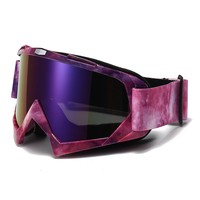 Lunettes de moto coupe-vent pour le ski de fond et l'alpinisme - Verres interchangeables compatibles avec les lentilles de prescription