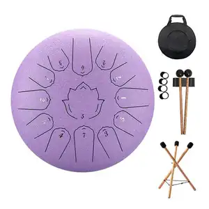 Kualitas tinggi 13 Note 12 inci tangki Drum Handpan baja lidah perkusi instrumen musik Logo kustom