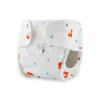 Baby Cartoon bedruckte Windel verstellbare Windel tasche Single Lead Guard Wasch bare Baby Stoff windel