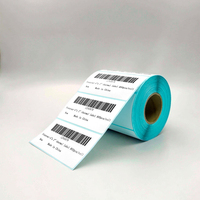 Rouleau d'autocollant adhésif pour imprimante thermique directe 50x30mm étiquette d'expédition personnalisée pour étiquette en papier à code-barres