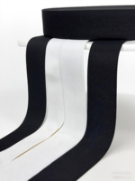 Bande élastique 100% polyester nylon, style chevron noir et blanc, pour textiles de maison, sacs, chaussures