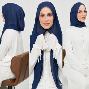 Tùy chỉnh cao cấp voan ngay lập tức Hijabs nam châm chân Hijabs sẵn sàng để mặc hoodie ngay lập tức khăn choàng - Product Image 2
