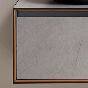 حار بيع الحديثة الأبيض حوض الغسيل مع مجلس الوزراء تخزين الغسيل غرفة بالوعة مغسلة للماء كومبو طقم مكياج الحمام - Product Image 3