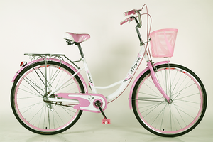 Bicicleta Urbana para Mujer, Color <span class=keywords><strong>Rosa</strong></span>, Modelo 2025, 7 Velocidades, 24/26 Pulgadas, con Canasta - Product Image 5