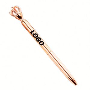 Custom Metal Crown Ballpoint Cute Cartoon Stationery, Stylish Personalized Writing <b>Pen</b> for Promotional Gift - Product Image 1
