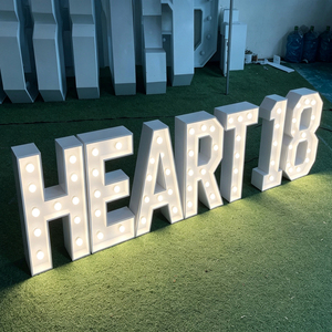 Lampe LED 3D Lumineuse Lettres Publicitaires « Moi & Toi » Peinture Blanche Alimentation par Prise Texte Statique Décoration de Mariage - Product Image 3