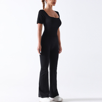 Combinaison de yoga pour femme, coupe large, effet ventre plat, bretelles spaghetti, écologique, respirante, extensible dans les quatre sens, pour le sport adulte