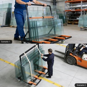 Chariot de chargement robuste 25x36 pouces pour le manutention et le déplacement de vitres et de meubles en entrepôt domestique - Product Image 2