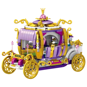 ZHEGAO 01032 Princess Carriage Pumpkin Fairy Play Creative Gifts for Girls Kids Age Birthday Halloween Party Building Block Sets