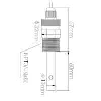 Sonde de conductivité 4-20 MA analogique salinité TDS mètre électrode sonde conductivité de l'eau capteur EC