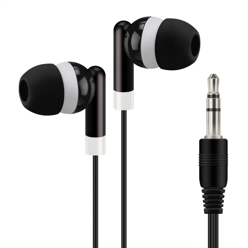 RTS Bán Buôn 3.5 Mét Có Dây Stereo Tai Nghe Dùng Một Lần Quà Tặng Headphone Cho MP3 MP4 Giá Rẻ Earbuds Cho Sinh Viên Máy Bay Xe Buýt