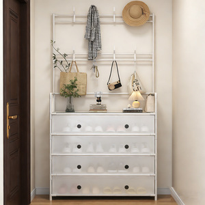 <b>Shoe</b> Rack With Hooks And Drawers 20-35 Pairs Capacity Standing Type <b>For</b> Home Dormitory Rental Apartment - Product Image 4