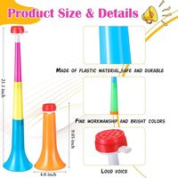 Yachen nouveau stade klaxon en vrac fabricants de bruit klaxon 21 pouces pliable en plastique trompette bruiteur jouets