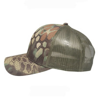 Gorra Trucker de Alta Calidad con Logotipo Bordado Personalizado, Estilo 112, Estampado de Camuflaje, 6 Paneles, Gorra Trucker de Malla de Algodón con Cierre a Presión