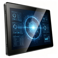 PC Panneau Tactile Robuste 15,6 Pouces Sans Ventilateur, Écran Tactile HMI Étanche IP65, PC Tout-en-un Mural/Encastrable