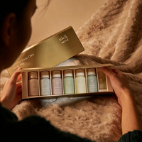 Coffret cadeau de soins corporels écologiques de luxe personnalisé, fermeture magnétique, impression UV, finition mate, boîte rigide, logo blanc