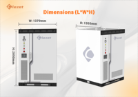 Solution BESS industrielle à refroidissement liquide LiFePO4 de 261 kWh, 135 kW, avec 5 unités pour usage commercial et industriel