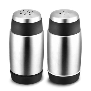Ensemble de 2 pots à condiments en acier inoxydable, compatibles lave-vaisselle, avec couvercle perforé, pour le stockage des assaisonnements de cuisine - Product Image 1