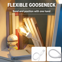 Schreibtischlampe USB-Anschluss Direktladung Wolframdrahtlampe 360° °   Flexibles Schwanenhals-Leselicht für Arbeit, Home-Office, Wohnheim und Studium