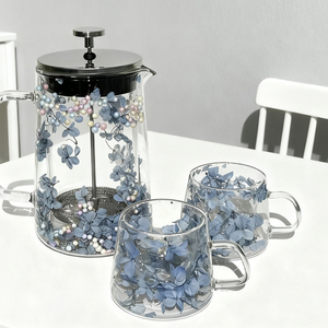 Ensemble de cafetière à piston en verre borosilicate à double paroi, résistant à <span class=keywords><strong>la</strong></span> chaleur, capacité de 1000 ml - Product Image 6