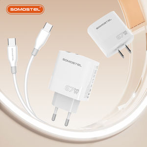 Chargeur de voiture double port USB-C PD et USB-A QC3.0 67W en matériau GaN, charge ultra-rapide pour téléphones Android - Product Image 5