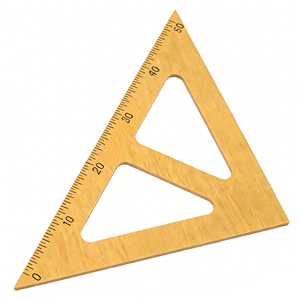 Juego de Matemáticas de Madera Maciza, Compás, Triángulos, Juego de Enseñanza para el Aula, Demostración, Grandes Herramientas de Enseñanza Geométrica, Regla - Product Image 3