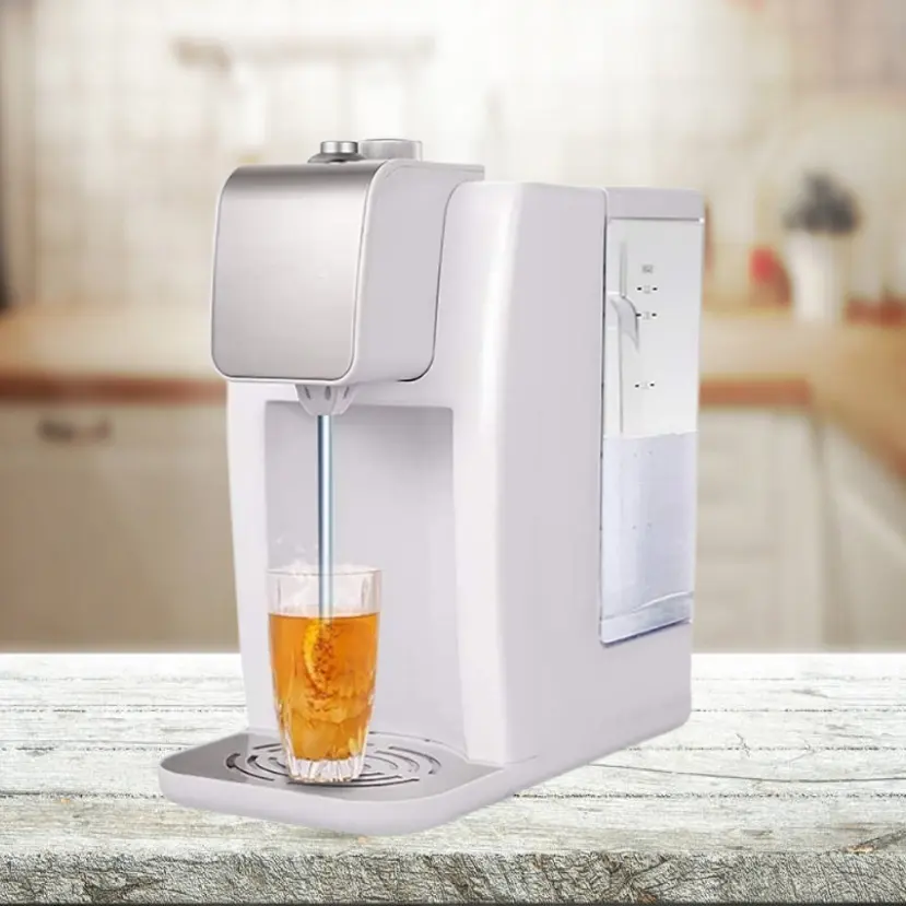 Dispenser teh instan portabel Mini 2,2 L, Dispenser air panas cepat untuk perjalanan kantor Dispenser air plastik