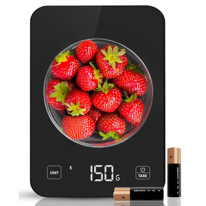 Báscula de Cocina Electrónica Digital Inteligente con Tapa, de Vidrio, con Precisión de 1g y Capacidad de 10kg, Funciona con Batería, para Nutrición, con Múltiples Unidades de Medida, Certificación CE - Product Image 1