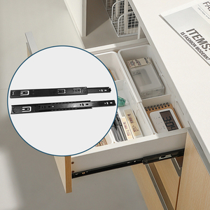 Riel deslizante telescópico silencioso SPCC, herrajes para cajones de rodamiento para dormitorio, armario de cocina, muebles al por mayor para baño de apartamento - Product Image 3
