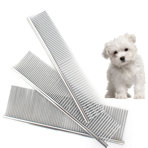 Factory Direct Selling Pet Grooming Hair Dryer Metal Massage Comb Self Cleaning Dog Cat Stainless Steel Pet Flea Lice Comb
