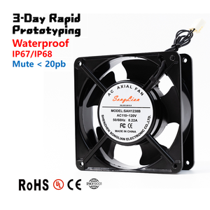 พัดลมระบายความร้อนแบบแกนหมุนความเร็วสูง 80-200 มม. 12038 15050 17251 110V 220V ลูกปืนแบบ Ball Bearing ควบคุมด้วย PWM กันน้ำ สำหรับตู้อุตสาหกรรม - Product Image 3