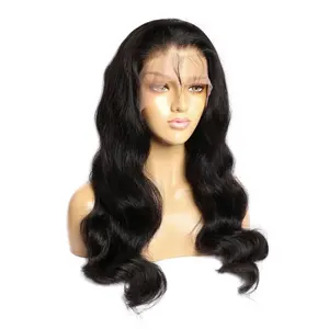 瑞士蕾丝正面假发雷米头发印度生原始角质层对齐体波蕾丝正面假发 - Product Image 6