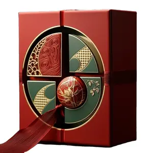 カスタマイズされたギフトキャンディー香水工場のための高品質のカスタム印刷ロゴクラムシェルビスケット包装ボックス赤いフードボックス