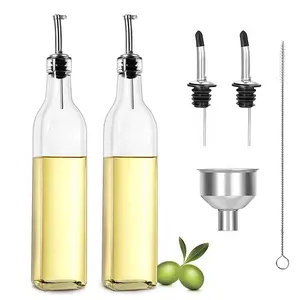 Stainless Steel Olive Oil Bottle Pour Spouts Wine Stopper Nozzle for Kitchen Bar Tools
