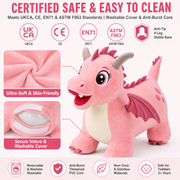 Jouet sauteur dinosaure en peluche pour tout-petits, cheval gonflable en peluche pour enfants, animal sauteur