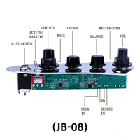 JB-07 JB-08 Bass Preamp Control Plate Logam Papan Sirkuit Volume Tone Bass Elektrik Kabel Penghubung Pickup Grosir Pabrik