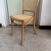 Chaises de salle à manger design en bois massif chaises d'hôtel à dossier en rotin meubles de salle à manger de style classique chinois