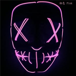 Popular!! Partido Do Disfarce de Halloween Máscara Neon Fio EL Glow In The Dark - Product Image 3