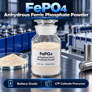 Polvo de Fosfato de Hierro Anhidro de Grado de Batería, Alta Pureza, Precursor de Cátodo LFP, Relación Molar de Fe/P Estable, con COA - Product Image 1