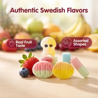 Factory Wholesale Swedish Style Gummy Candy Custom Assorted Fruity Soft Chewy Confectionery Sweet Casual Snacks