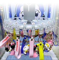 Machine à griffes miniature en gros, jouet à pièces, console de jeu pour enfants avec accepteur de billets, matériau en peluche pour l'amusement