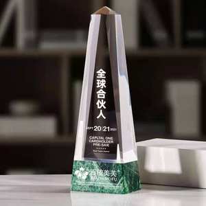 ถ้วยรางวัลหินอ่อนคริสตัลแบบใหม่ถ้วยรางวัลแกะสลักคริสตัลสำหรับเป็นของขวัญของที่ระลึกสั่งทำ - Product Image 6