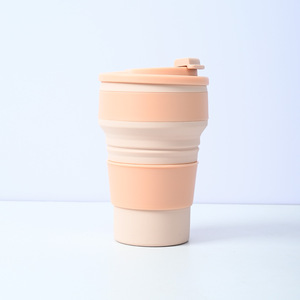 Silicone Water Sports Bottle Telescopic Compression Travel <strong>Collapsible</strong> High Temperature Resistant Outdoor <strong>Cup</strong> 350ml - Product Image 2